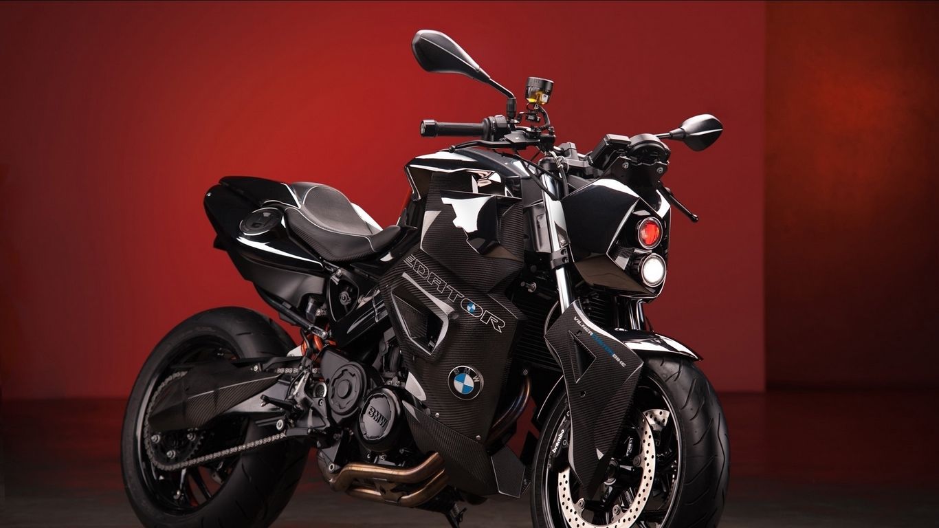 Download wallpaper 1366x768 bmw, bike, style, sports tablet, laptop hd