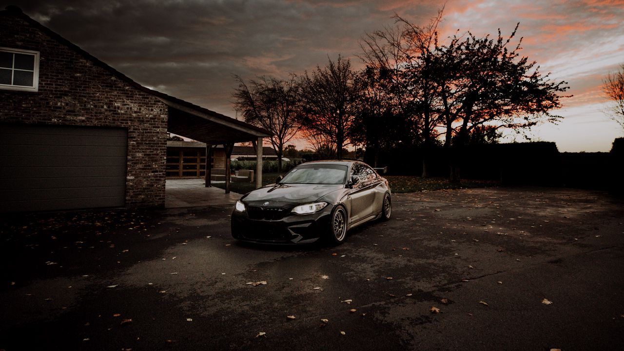 Wallpaper bmw, car, black, dark