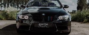 Preview wallpaper bmw, car, black, parking