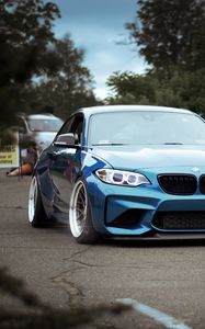 Preview wallpaper bmw, car, blue, tuning