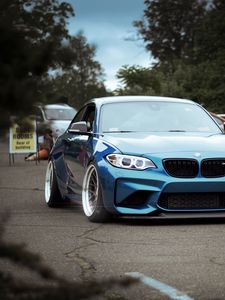 Preview wallpaper bmw, car, blue, tuning