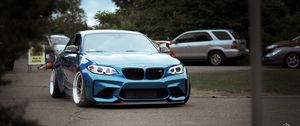 Preview wallpaper bmw, car, blue, tuning