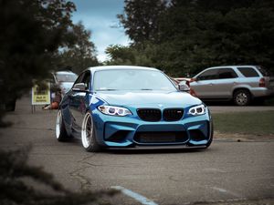 Preview wallpaper bmw, car, blue, tuning