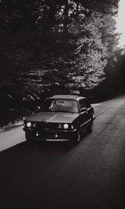 Preview wallpaper bmw, car, bw, road