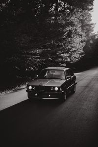 Preview wallpaper bmw, car, bw, road