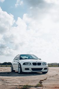 Preview wallpaper bmw, car, front view, white