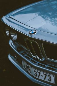 Preview wallpaper bmw, car, gray, old, front view