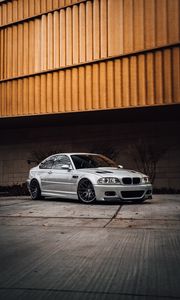 Preview wallpaper bmw, car, gray, side view