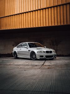 Preview wallpaper bmw, car, gray, side view