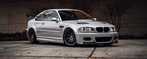 Preview wallpaper bmw, car, gray, side view
