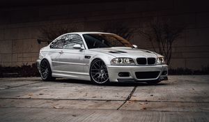 Preview wallpaper bmw, car, gray, side view