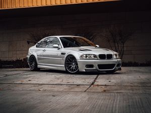 Preview wallpaper bmw, car, gray, side view