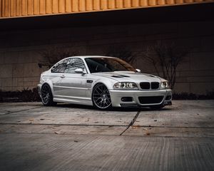 Preview wallpaper bmw, car, gray, side view