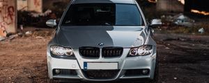 Preview wallpaper bmw, car, gray