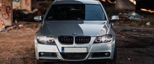 Preview wallpaper bmw, car, gray