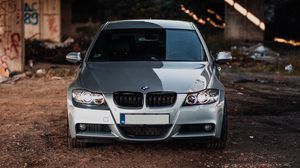 Preview wallpaper bmw, car, gray