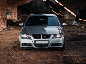 Preview wallpaper bmw, car, gray