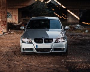 Preview wallpaper bmw, car, gray