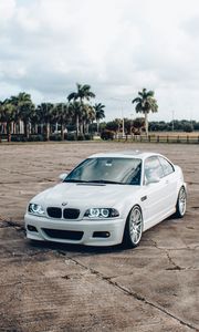 Preview wallpaper bmw, car, headlights, glow, white