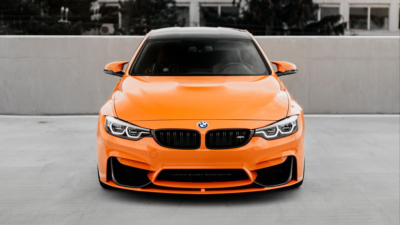 Wallpaper bmw, car, orange