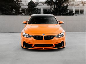 Preview wallpaper bmw, car, orange