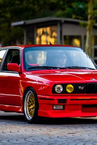 Preview wallpaper bmw, car, red, front view