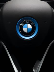 Preview wallpaper bmw, car, steering wheel, black, brand