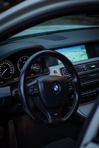 Preview wallpaper bmw, car, steering wheel, control panel, salon