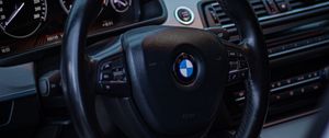 Preview wallpaper bmw, car, steering wheel, control panel, salon