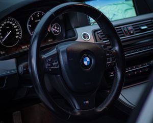 Preview wallpaper bmw, car, steering wheel, control panel, salon