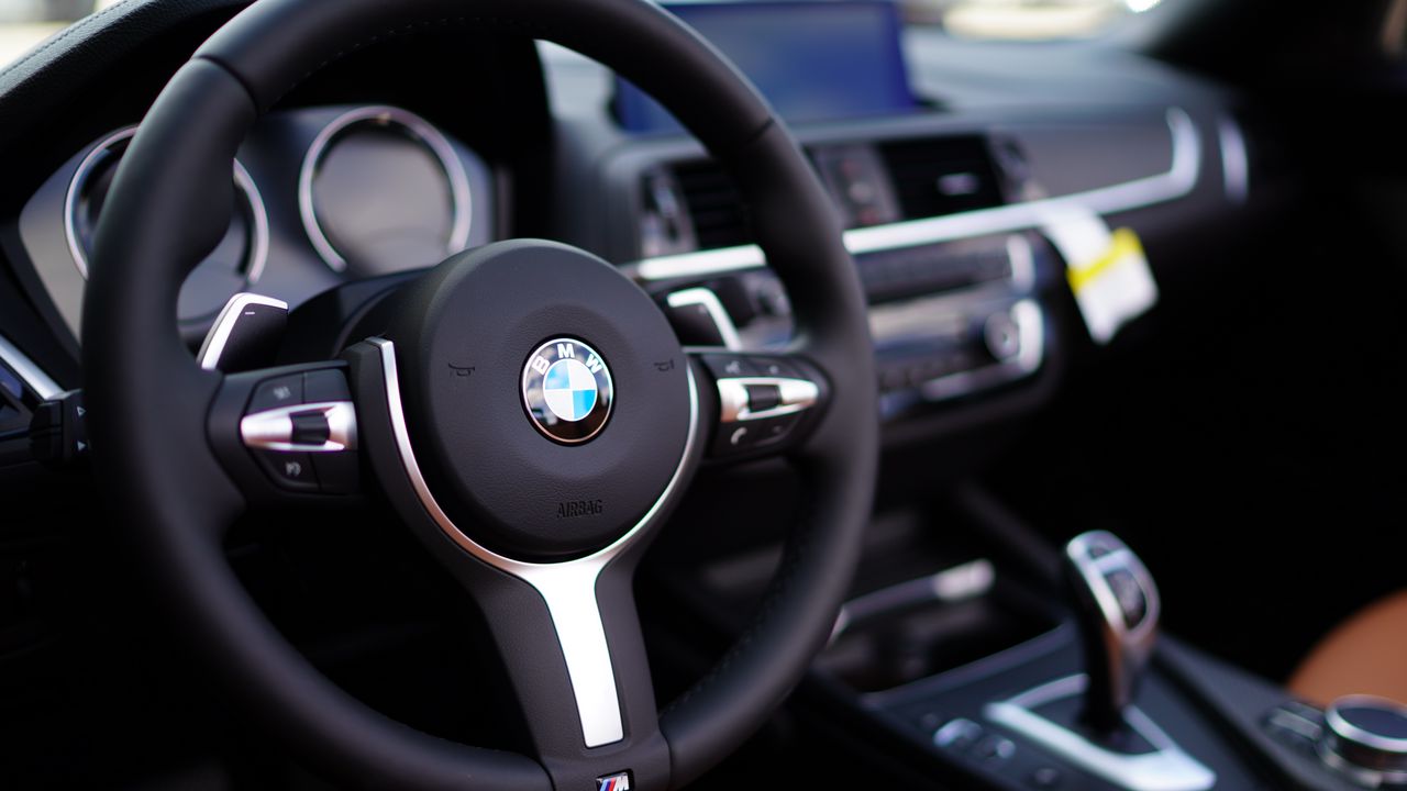 Wallpaper bmw, car, steering wheel