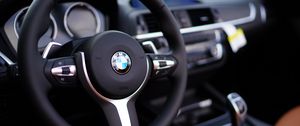 Preview wallpaper bmw, car, steering wheel