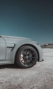 Preview wallpaper bmw, car, wheel, gray