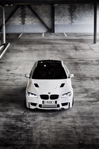 Preview wallpaper bmw, car, white, sports, top view