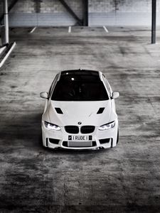 Preview wallpaper bmw, car, white, sports, top view