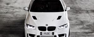 Preview wallpaper bmw, car, white, sports, top view