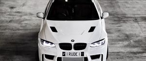 Preview wallpaper bmw, car, white, sports, top view