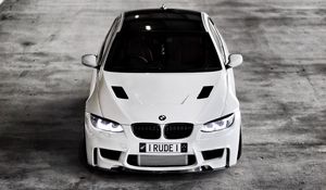 Preview wallpaper bmw, car, white, sports, top view