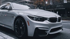 Preview wallpaper bmw, car, white, street