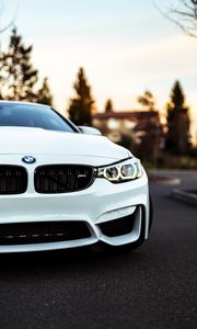 Preview wallpaper bmw, car, white, front view
