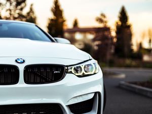 Preview wallpaper bmw, car, white, front view