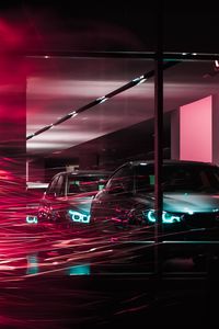 Preview wallpaper bmw, cars, long exposure, light, lines