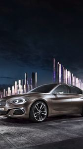 Preview wallpaper bmw, compact, side view, night
