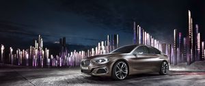 Preview wallpaper bmw, compact, side view, night