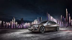 Preview wallpaper bmw, compact, side view, night
