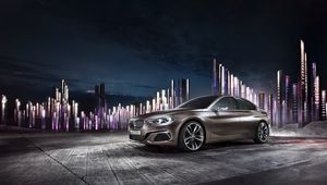 Preview wallpaper bmw, compact, side view, night