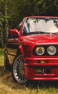 Preview wallpaper bmw e30, bmw, car, red