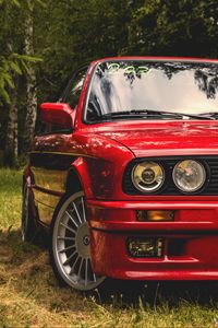 Preview wallpaper bmw e30, bmw, car, red