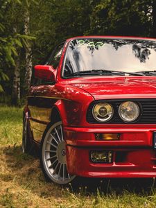 Preview wallpaper bmw e30, bmw, car, red