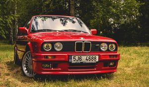 Preview wallpaper bmw e30, bmw, car, red